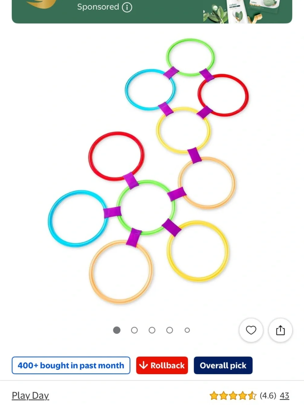 Play Day Hopscotch Rings Set for Kids